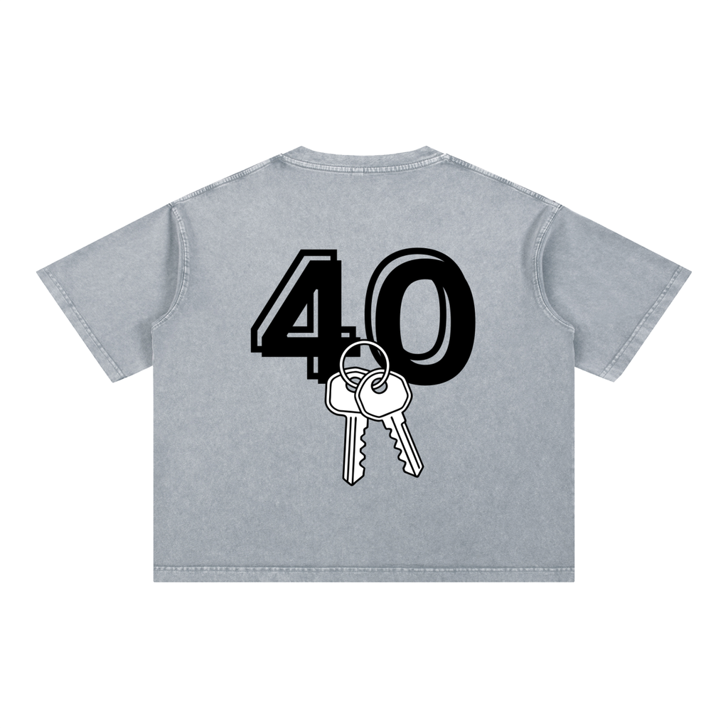 GHOST SOCIETY CO. Mineral Wash Boxy Cotton T-Shirt