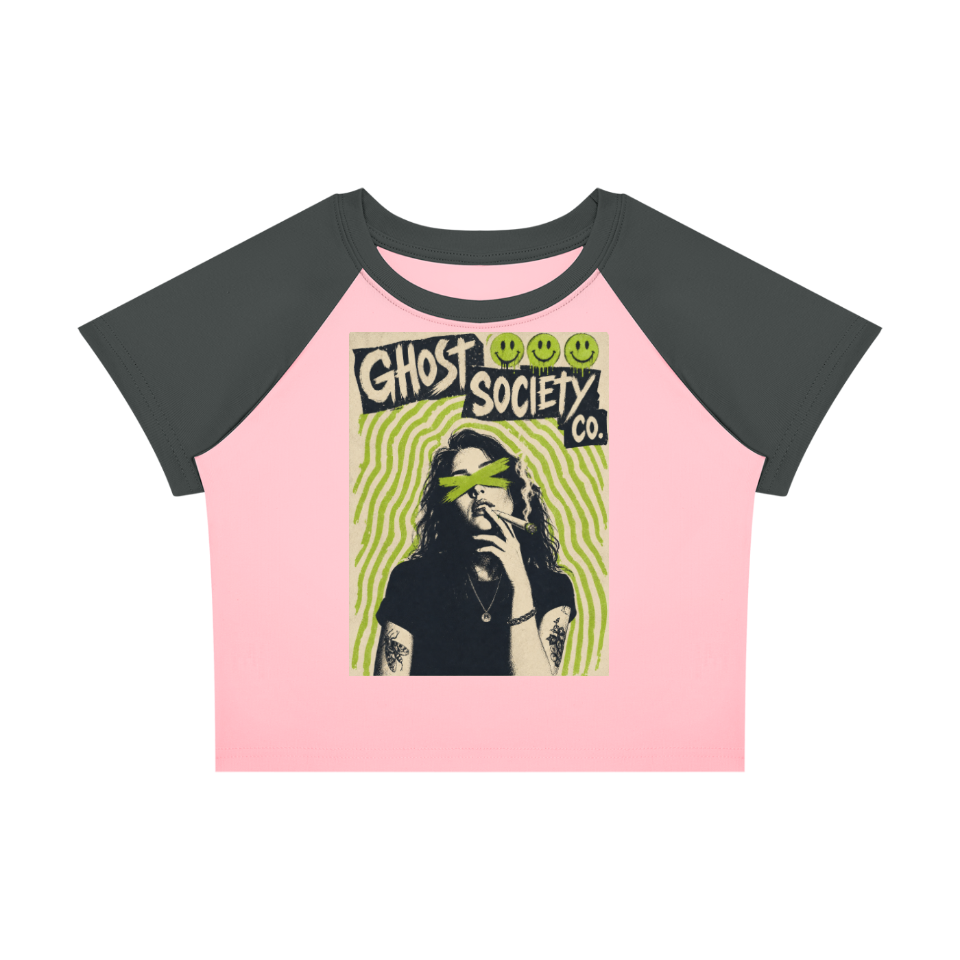 GHOST SOCIETY CO. Women's Raglan Color Block Baby T-Shirt