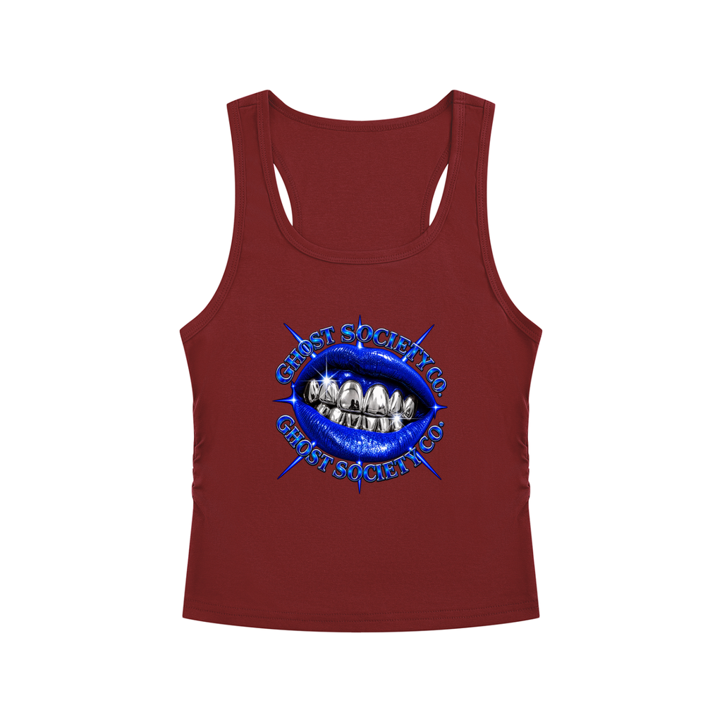 Women's Ruched Crop Tank Top | Ghost Society Co.