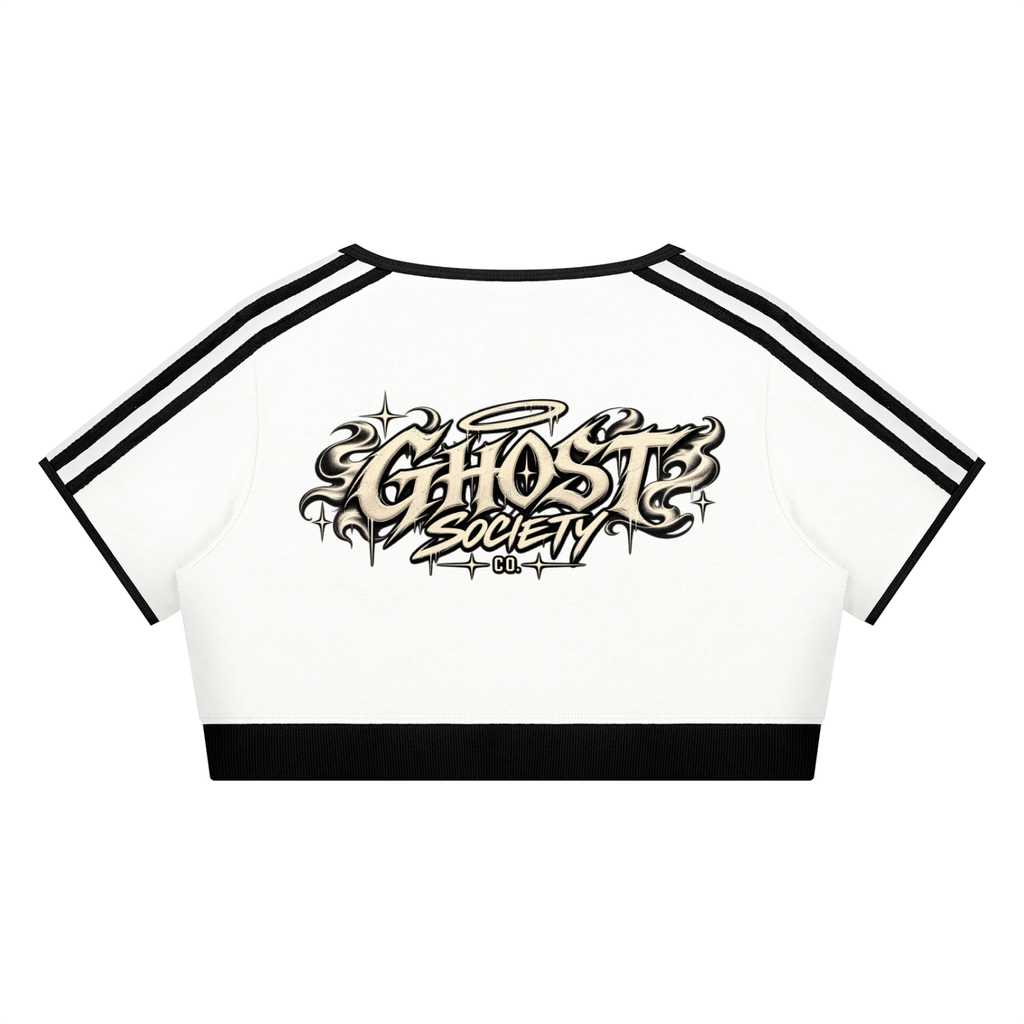 GHOST SOCIETY CO. Women’s Ringer Crop T-Shirt