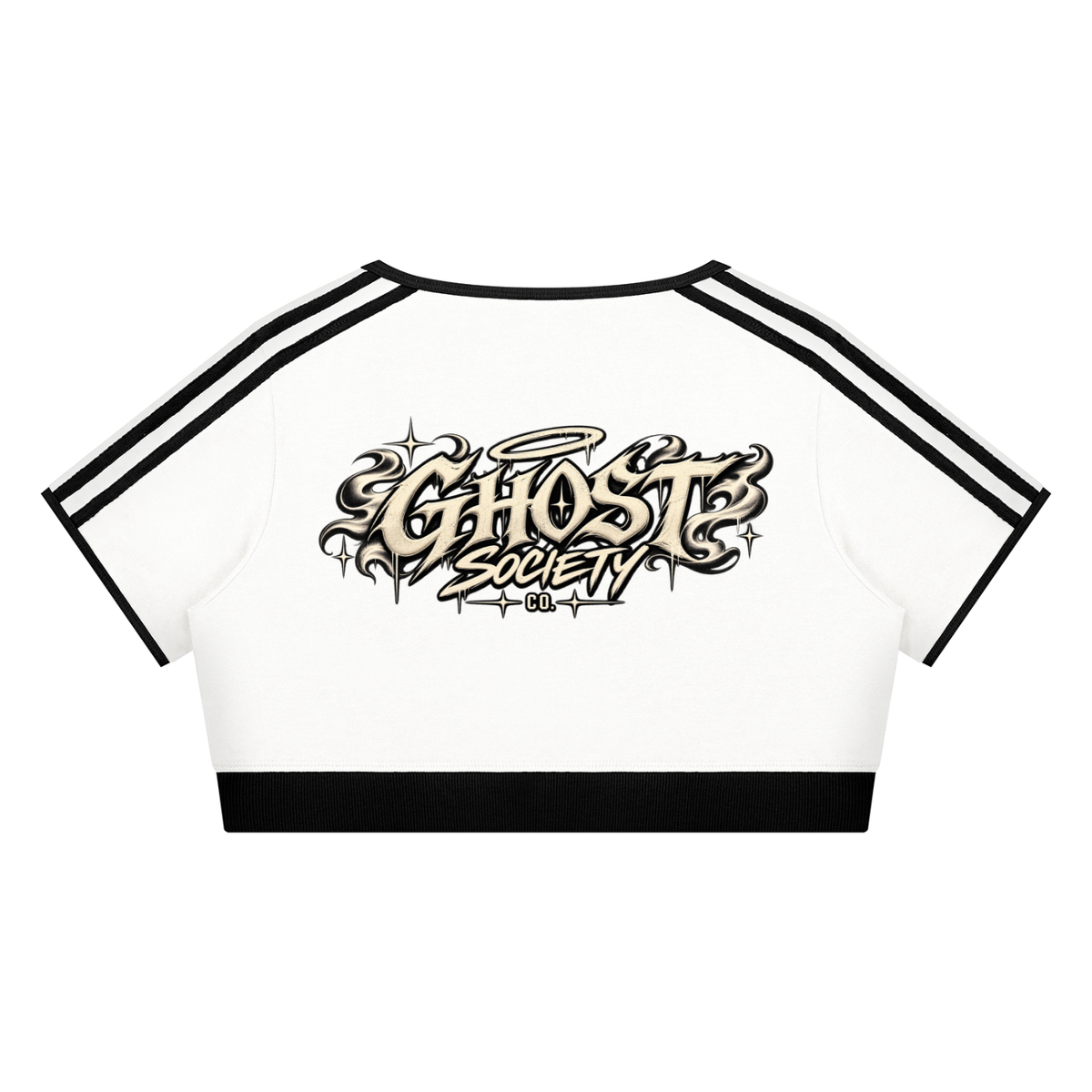 GHOST SOCIETY CO. Women’s Ringer Crop T-Shirt