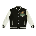 GHOST SOCIETY CO. Two-Tone Fleeced Varsity Jacket