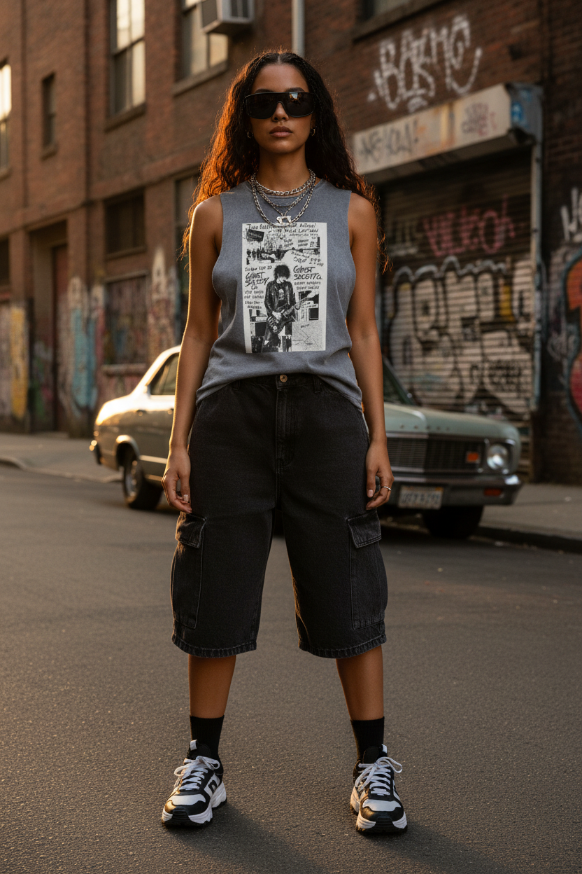 GHOST SOCIETY CO. Punk Rock Concert Flyer Unisex Stonewash Tank Top