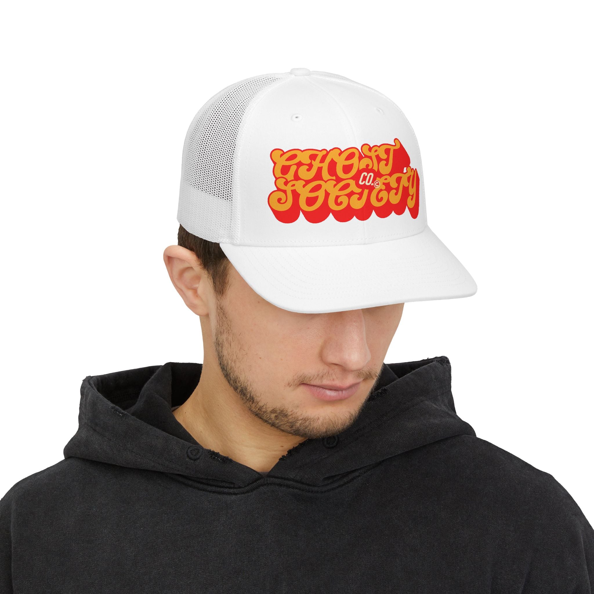 Trucker Cap — Retro 'Ghost Society Co.' Logo Snapback