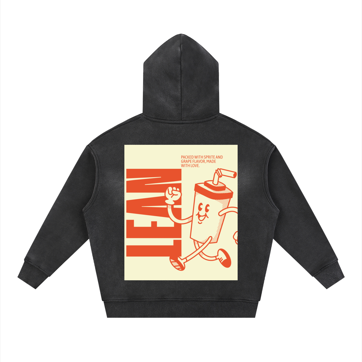 GHOST SOCIETY CO. Sunfade Two-way Zipper Boxy Fleece Hoodie