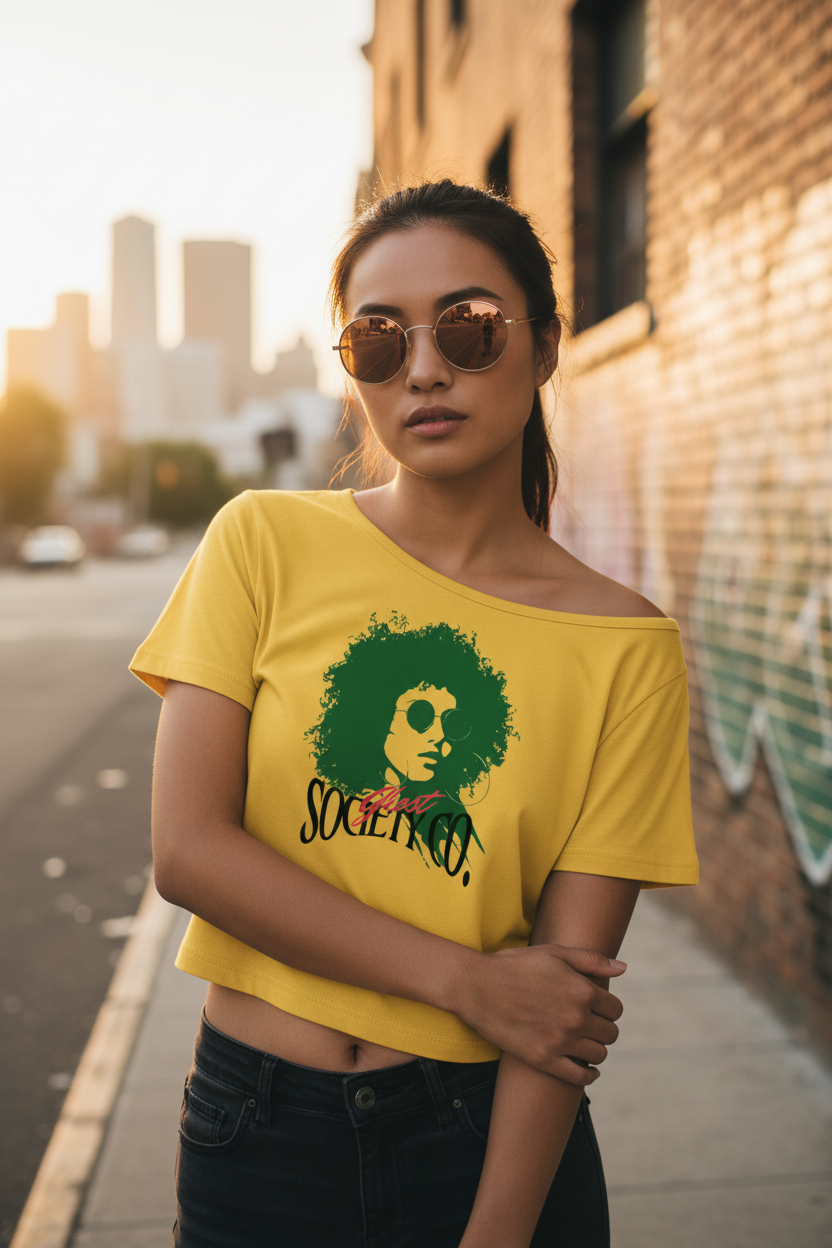 GHOST SOCIETY CO. Women’s Off-the-Shoulder T-Shirt