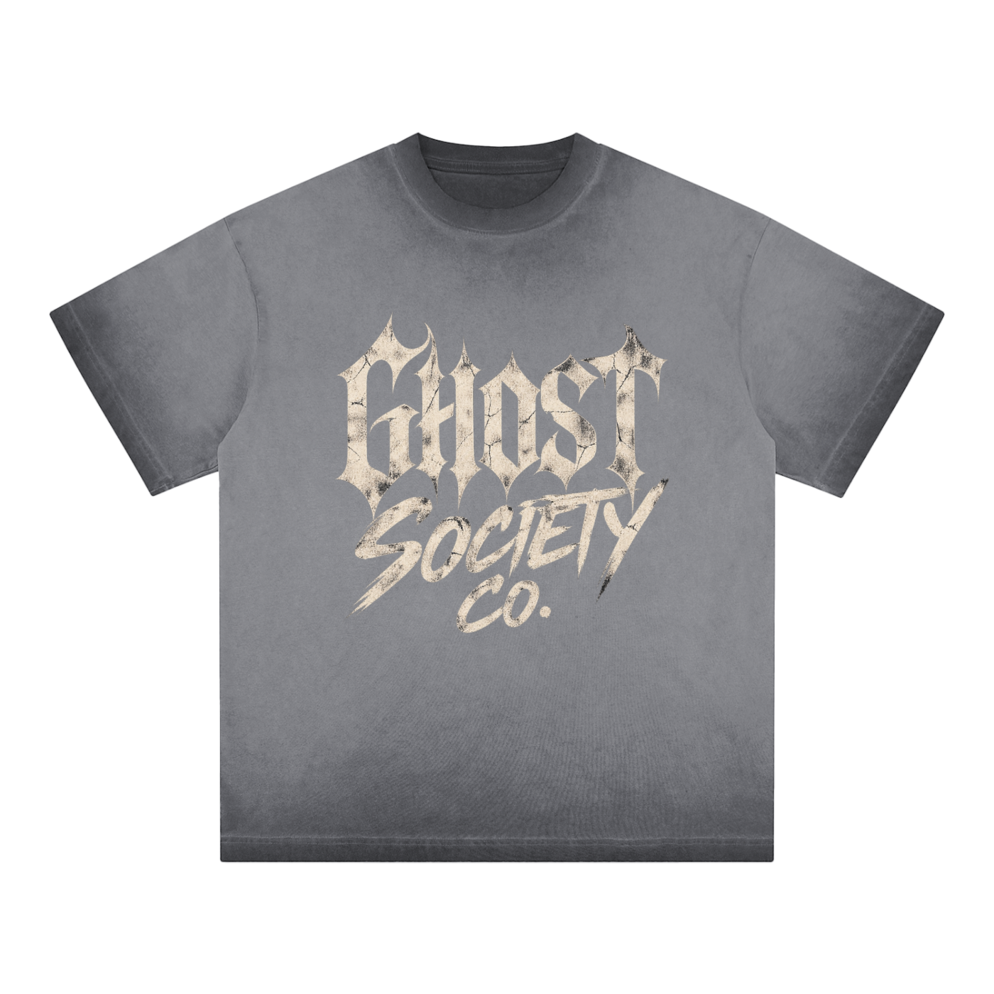 GHOST SOCIETY CO. Reverse Dyed Loose Cotton T-Shirt