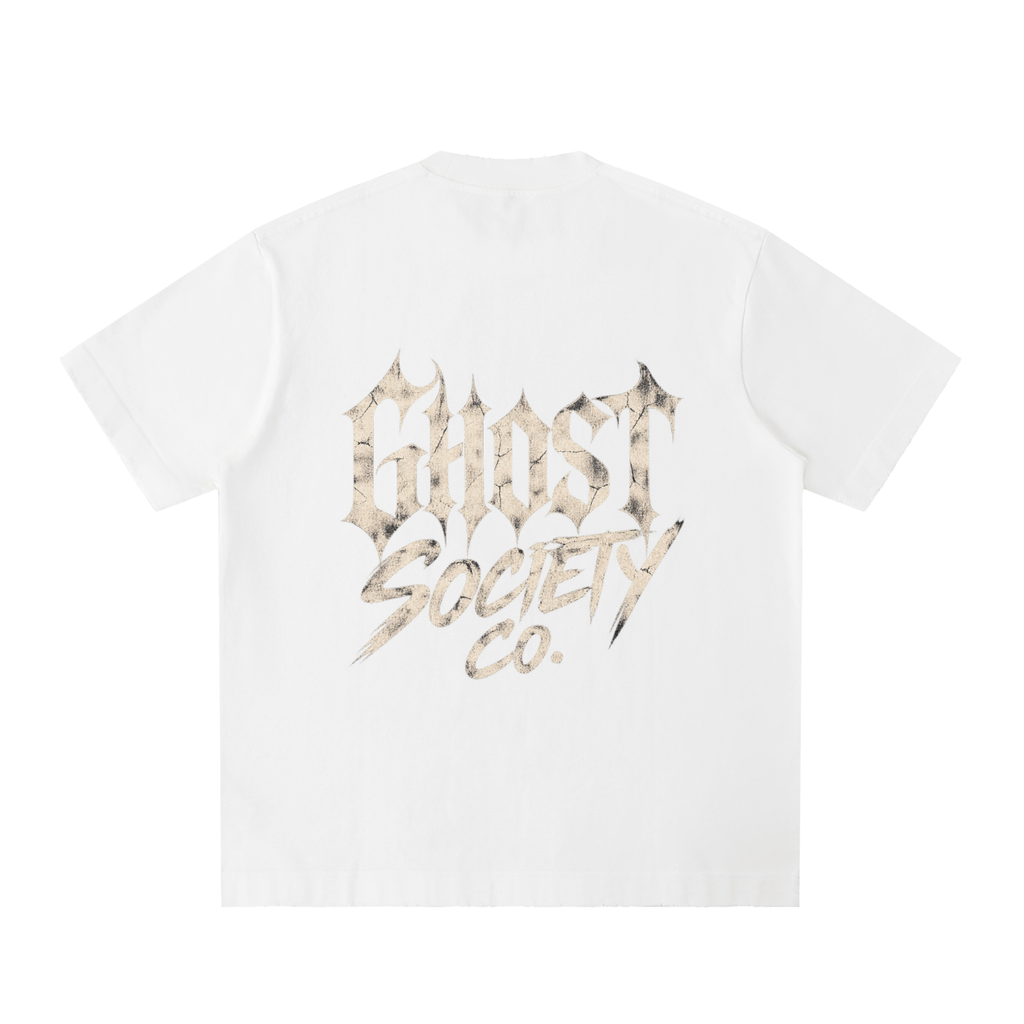 Heavyweight Vintage Washed Frayed Tee | Ghost Society Co.