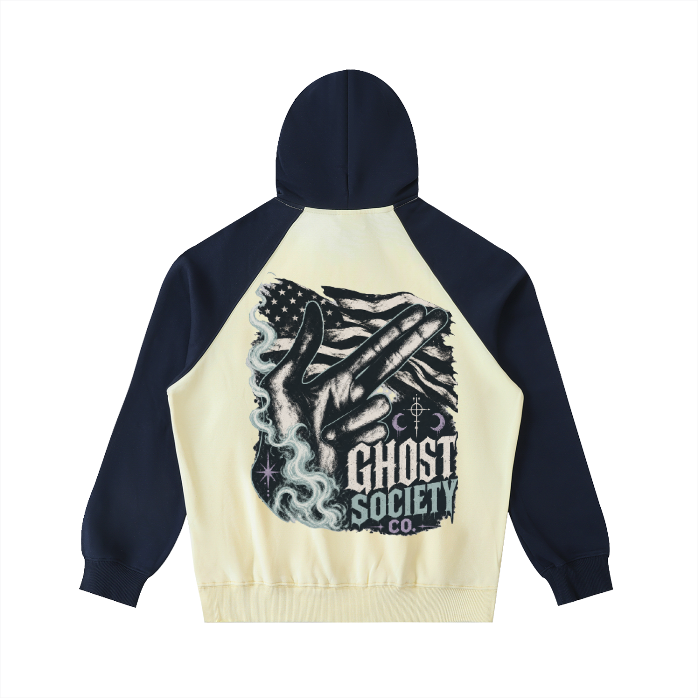 Color-Block Raglan Sleeve Hoodie
