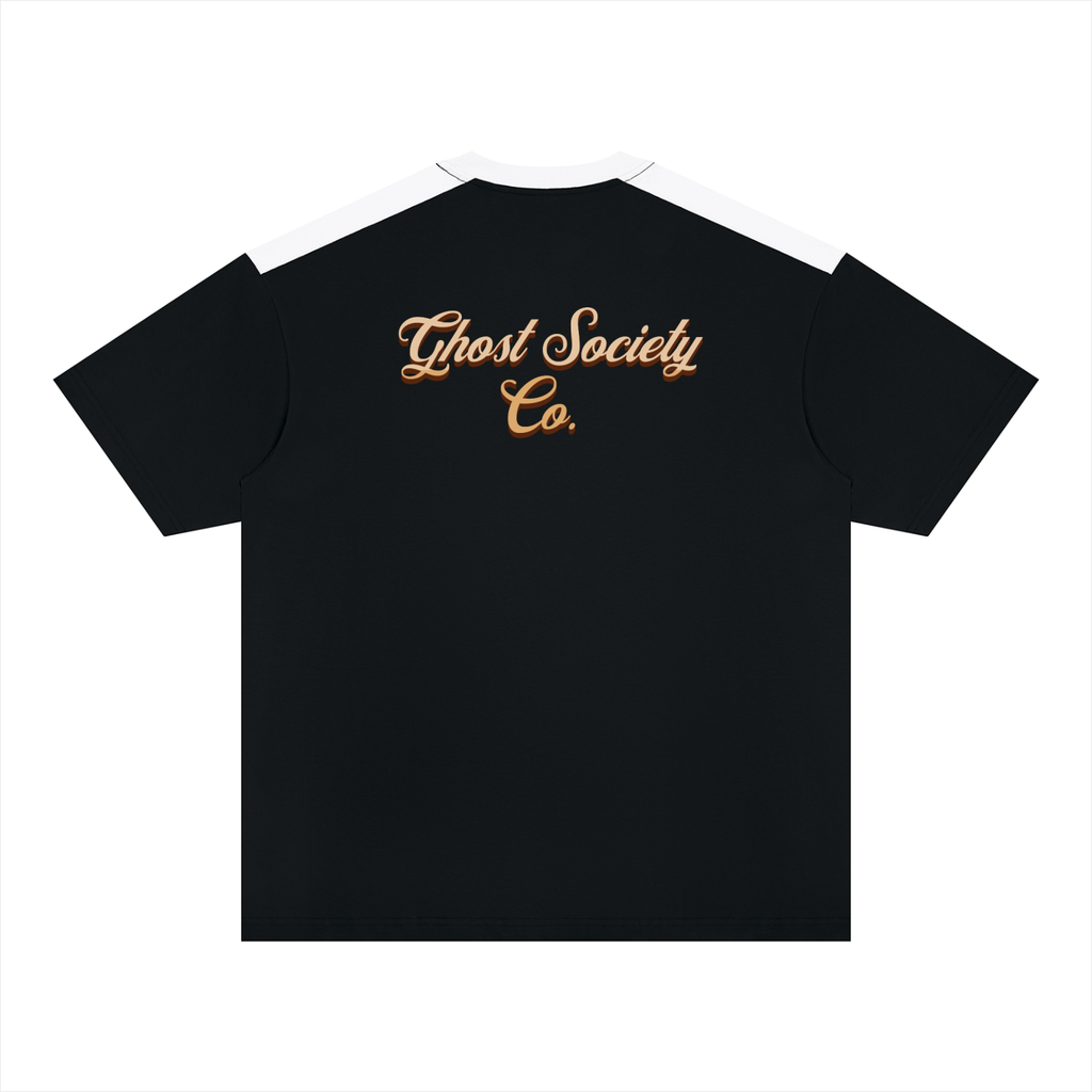 GHOST SOCIETY CO. Unisex Color Block Loose T-Shirt