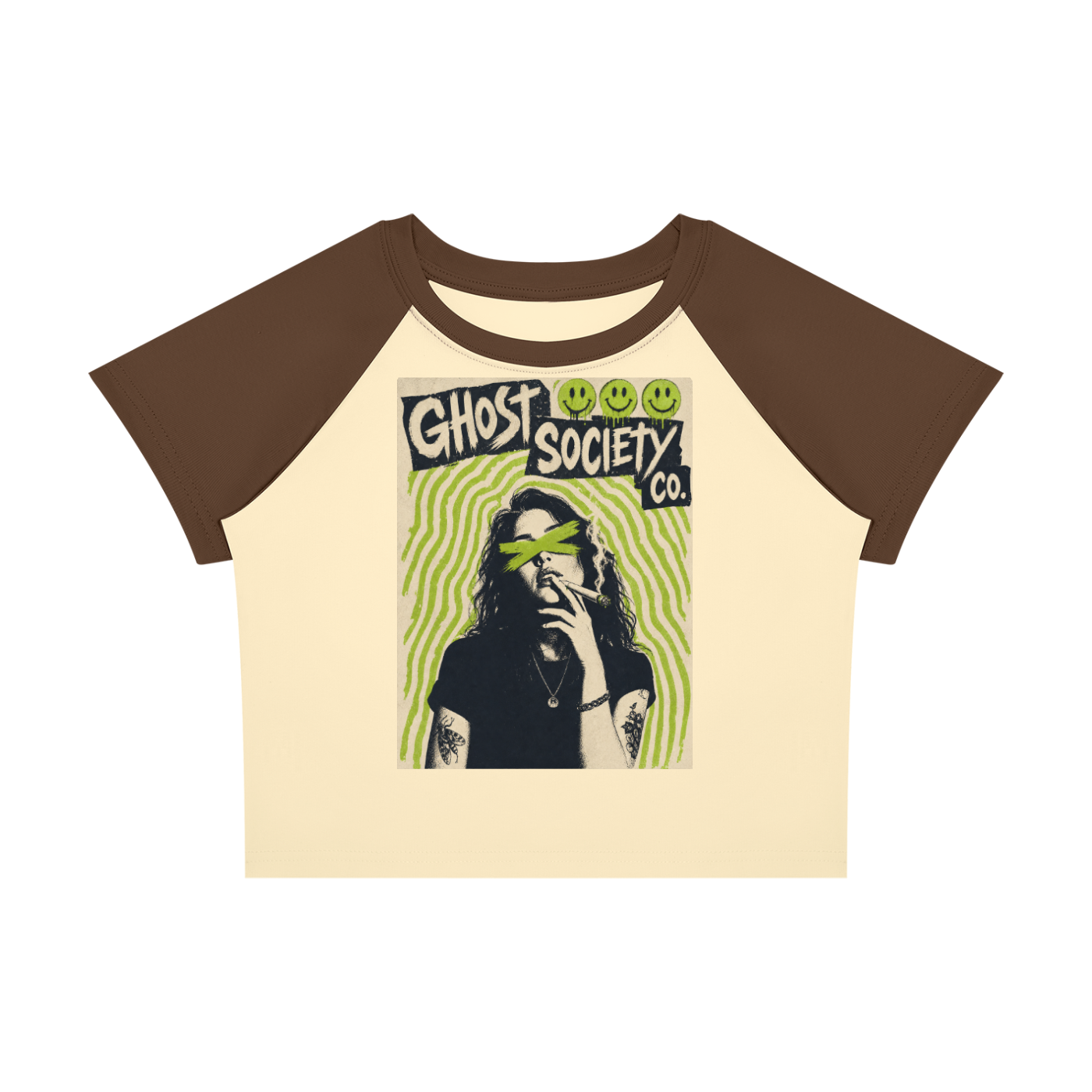 GHOST SOCIETY CO. Women's Raglan Color Block Baby T-Shirt