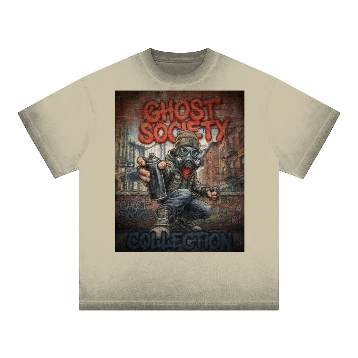 GHOST SOCIETY CO. Reverse Dyed Loose Cotton T-Shirt