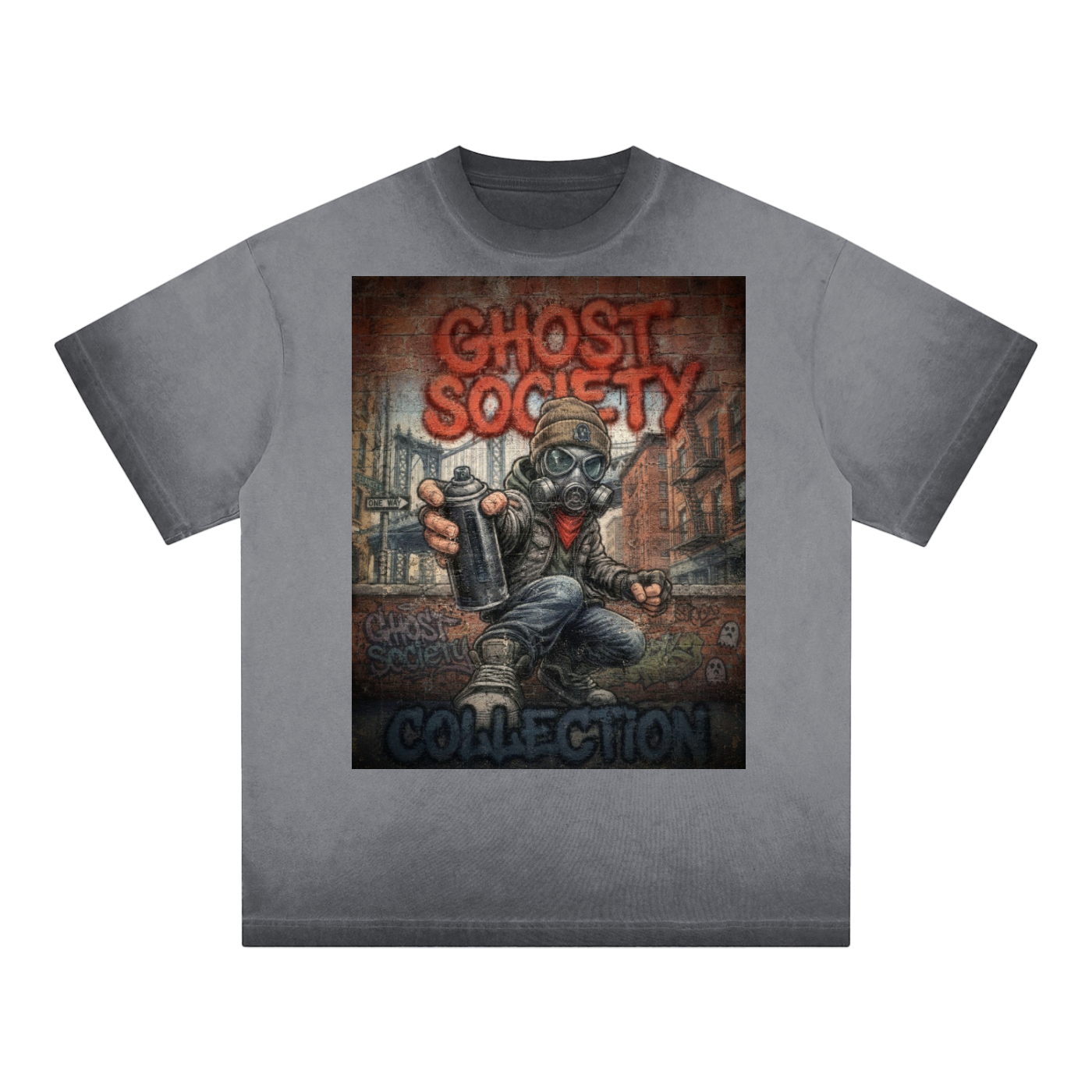GHOST SOCIETY CO. Reverse Dyed Loose Cotton T-Shirt