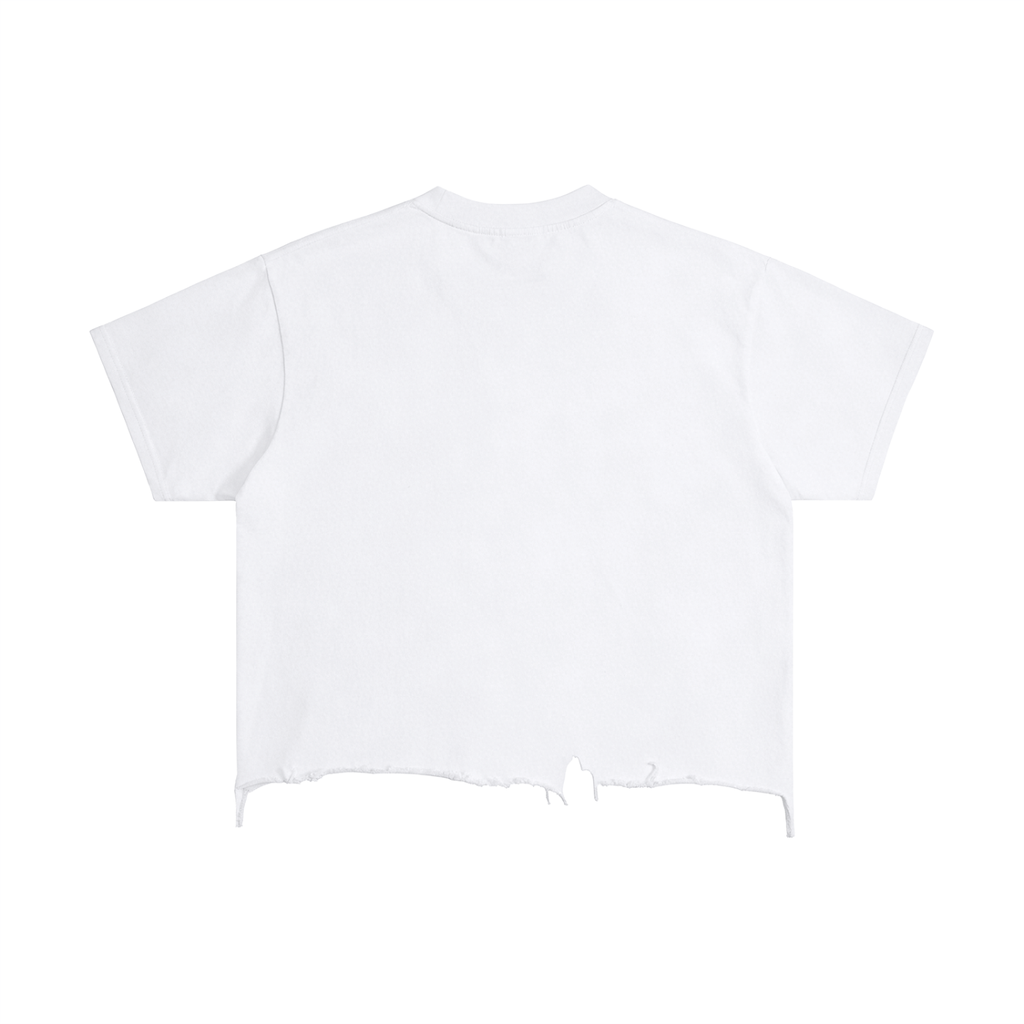 GHOST SOCIETY CO. Vintage Wash Boxy Distressed Hem T-Shirt