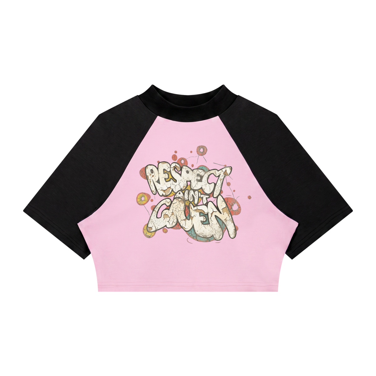 GHOST SOCIETY CO. Women’s Color Block Raglan Crop T-Shirt