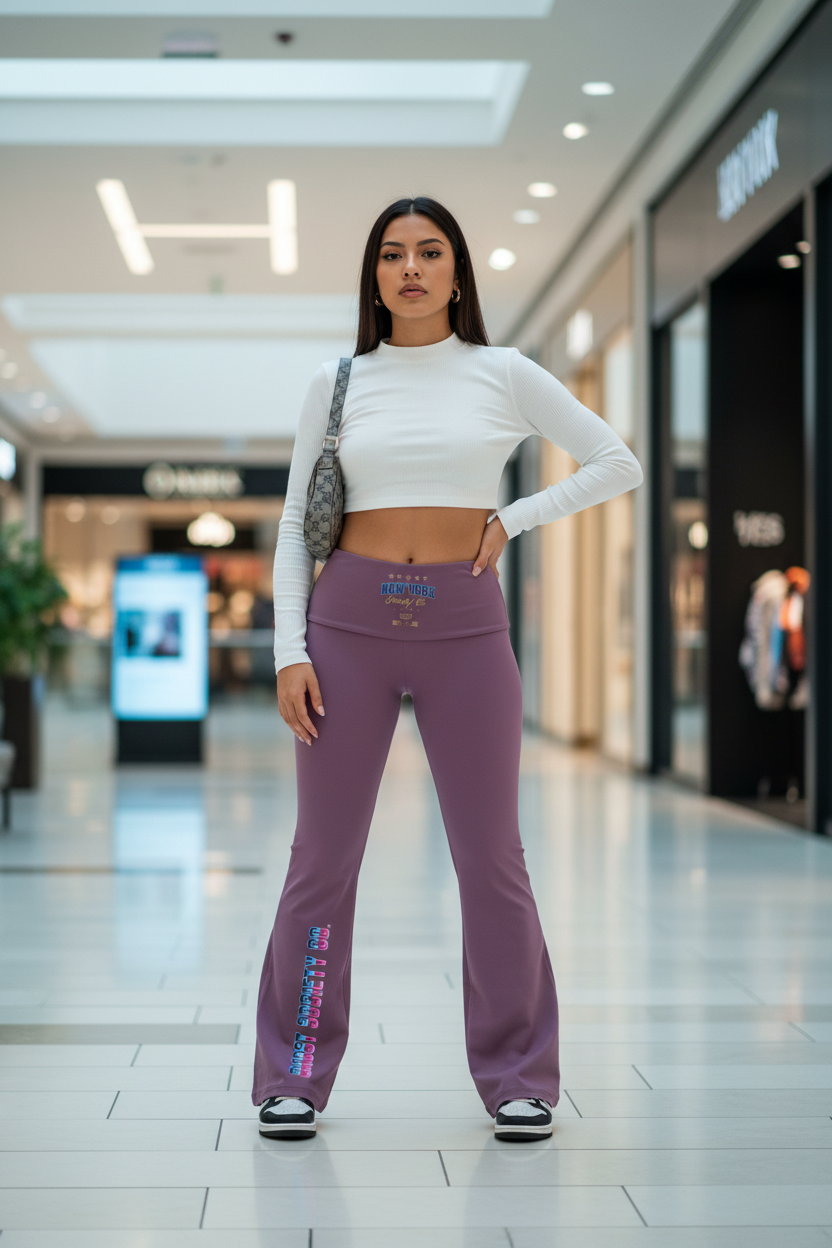 GHOST SOCIETY CO. Women's High Rise Flared Yoga Pants