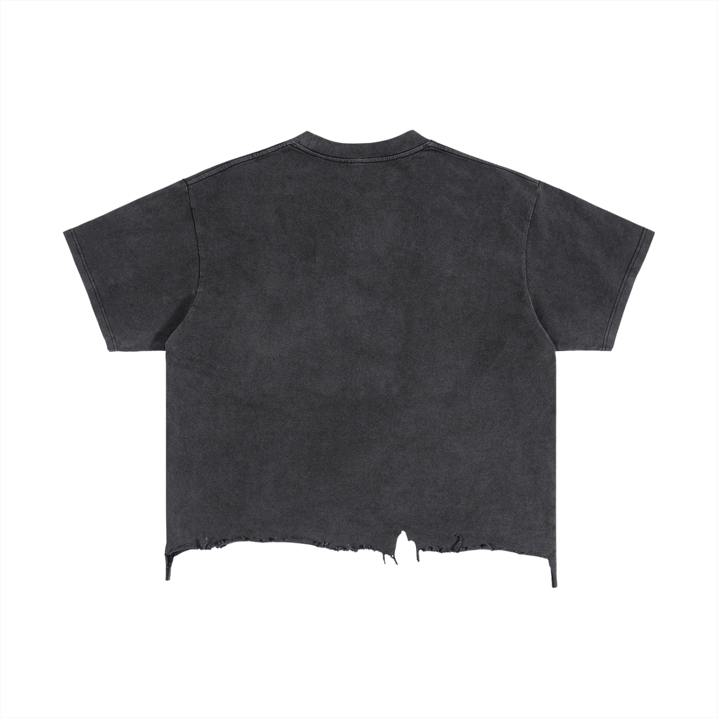 GHOST SOCIETY CO. Vintage Wash Boxy Distressed Hem T-Shirt