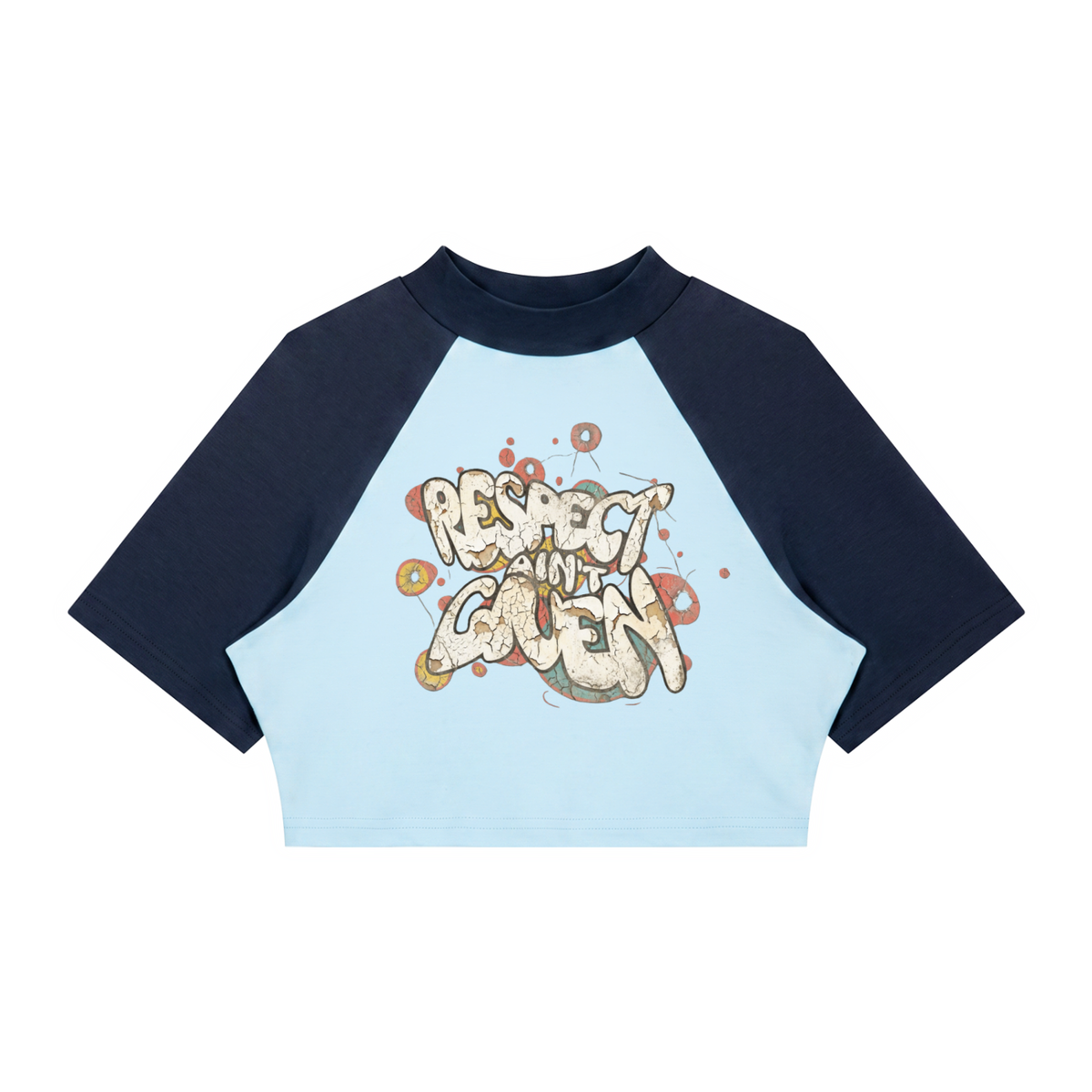 GHOST SOCIETY CO. Women’s Color Block Raglan Crop T-Shirt