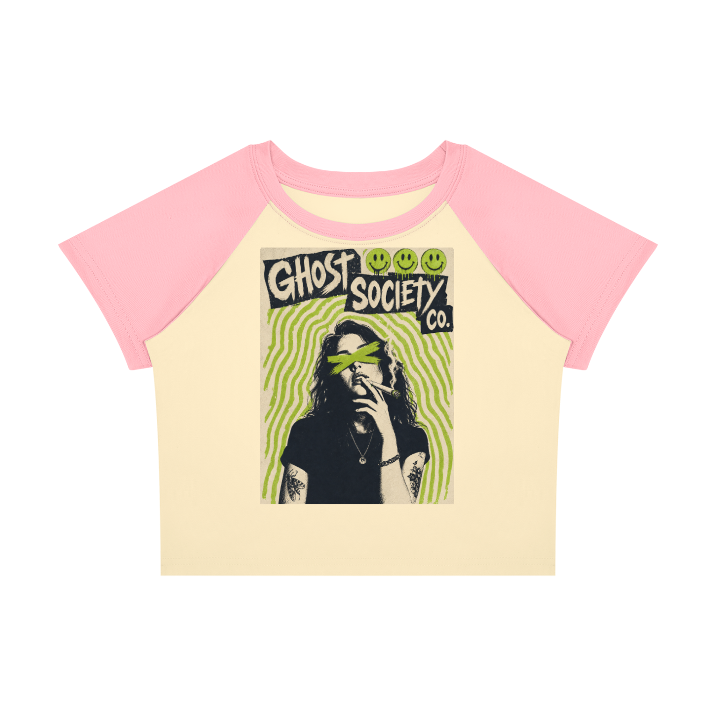 GHOST SOCIETY CO. Women's Raglan Color Block Baby T-Shirt