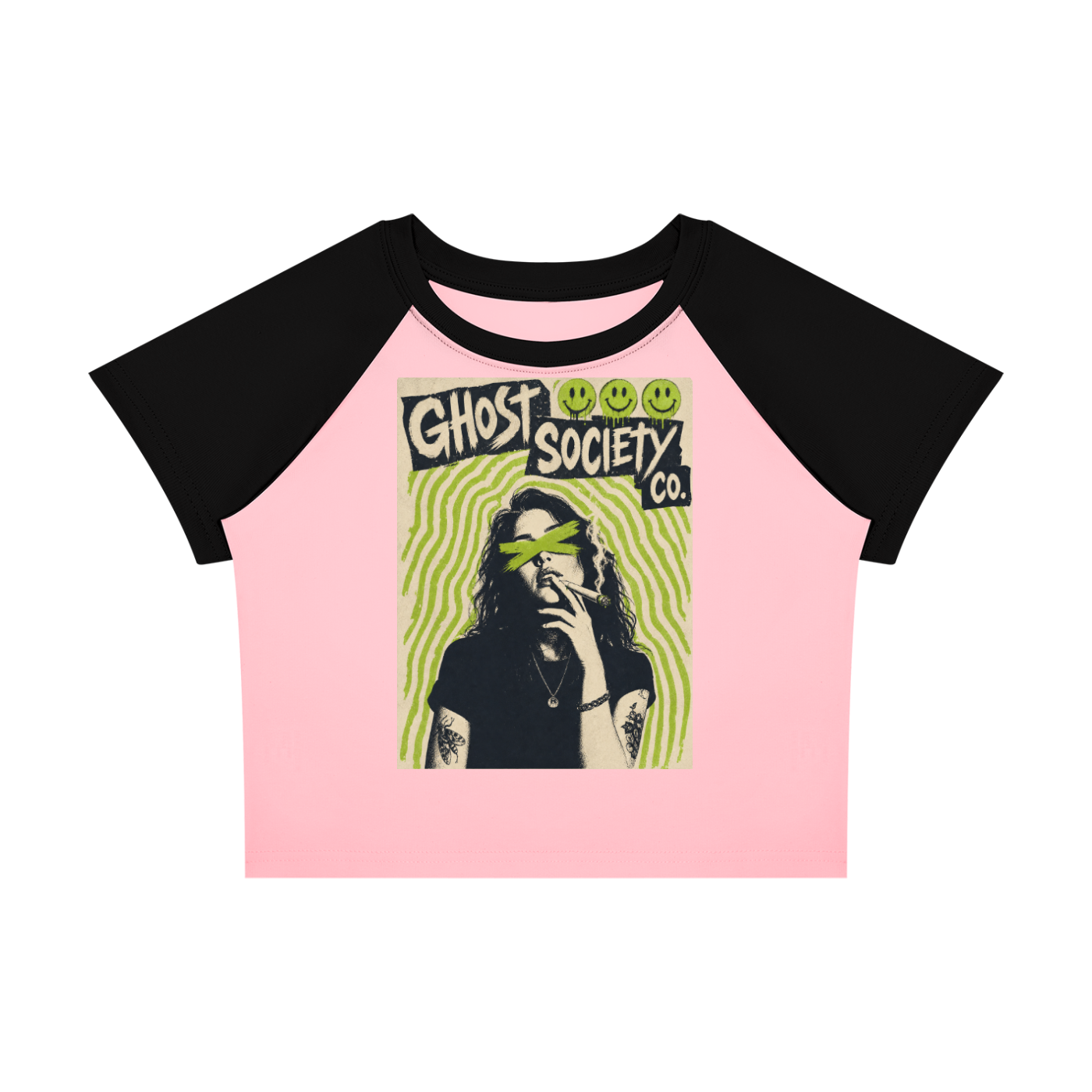 GHOST SOCIETY CO. Women's Raglan Color Block Baby T-Shirt