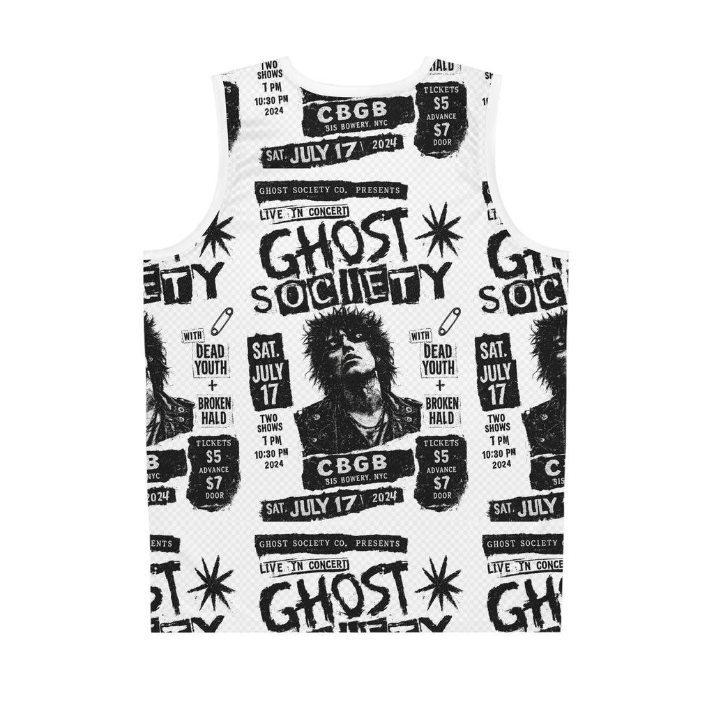 Ghost Society Basketball Jersey – Retro Punk Band All-Over Print