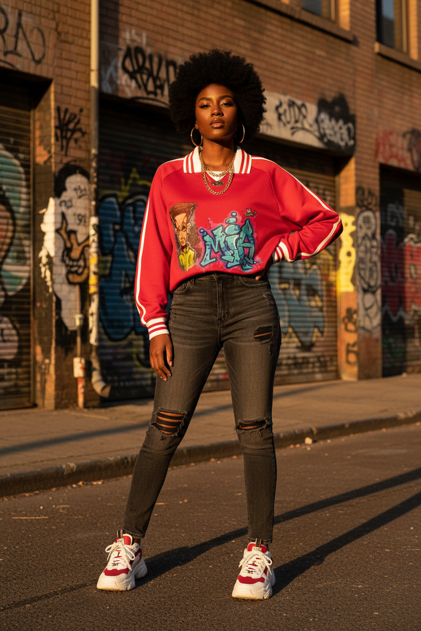 GHOST SOCIETY CO. MIA. Contrast Striped Lapel Collar Sweatshirt