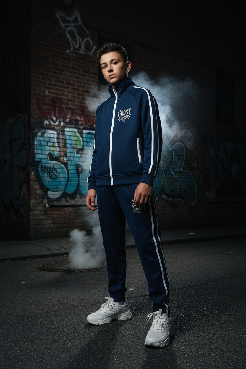 GHOST SOCIETY CO. Kids’ Contrast Tape Coach Jacket
