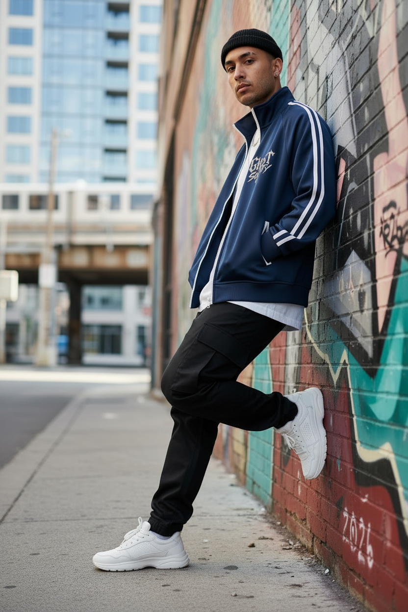 GHOST SOCIETY CO. Kids’ Contrast Tape Coach Jacket