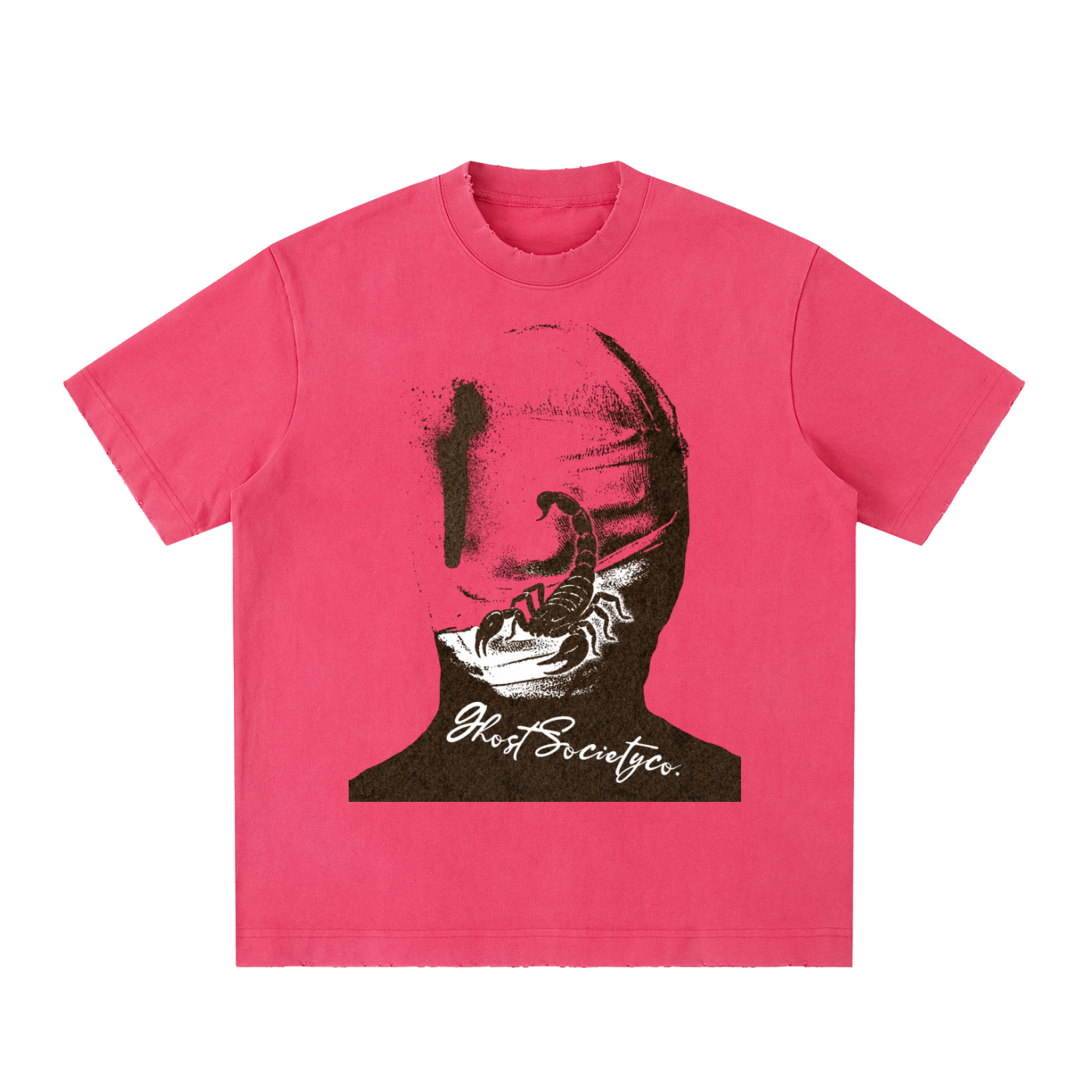 GHOST SOCIETY CO. Heavyweight Vintage Washed Frayed T-Shirt