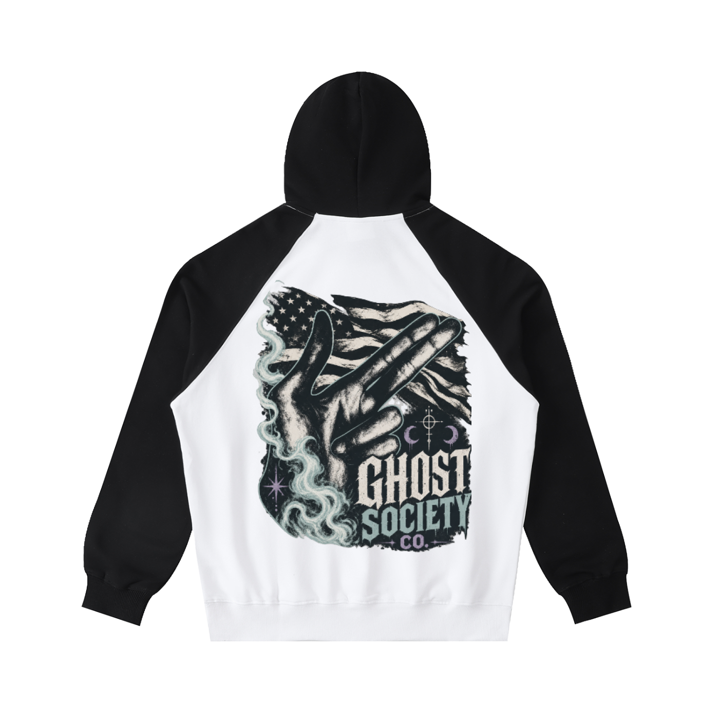 Color-Block Raglan Sleeve Hoodie