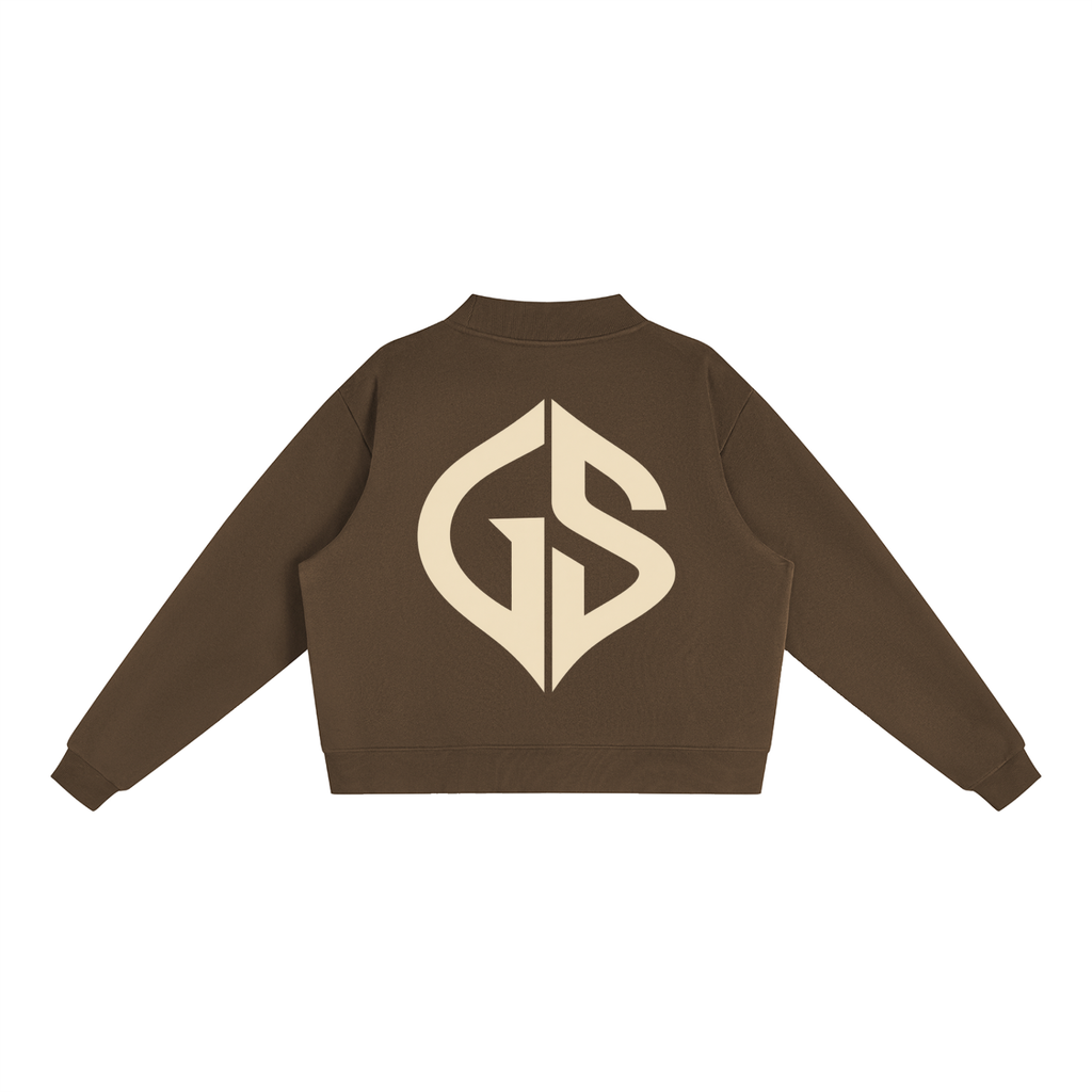 GHOST SOCIETY CO. Essential Fleece Mock-Neck Crew Sweatshirt