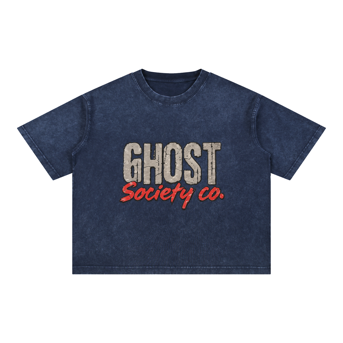 GHOST SOCIETY CO. Mineral Wash Boxy Cotton T-Shirt