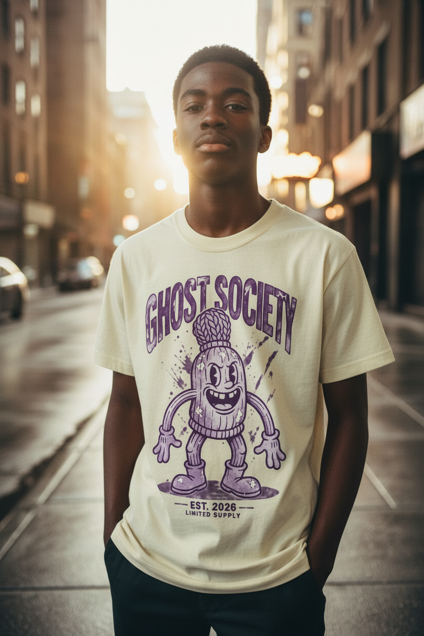 GHOST SOCIETY CO. Pure Cotton Essential Kids T-Shirt
