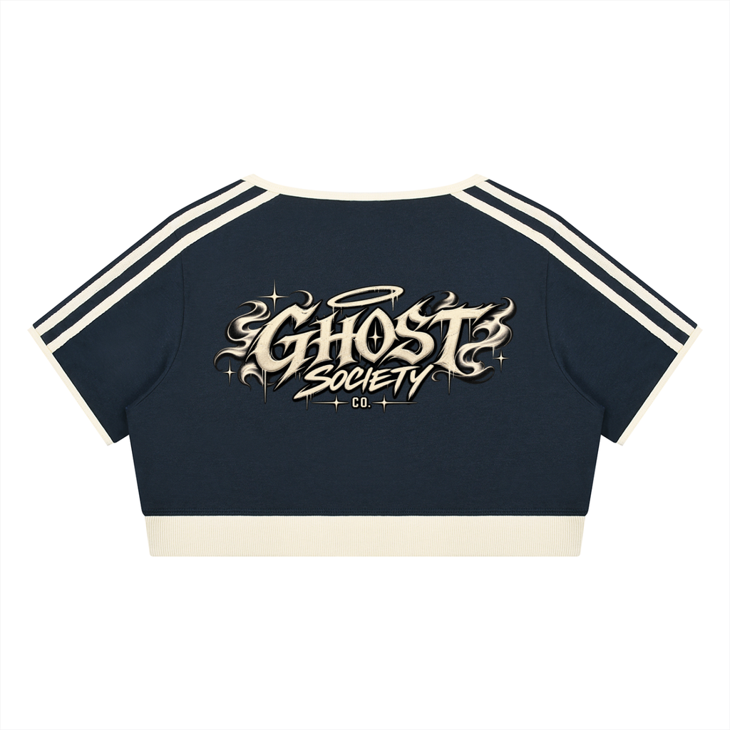 GHOST SOCIETY CO. Women’s Ringer Crop T-Shirt
