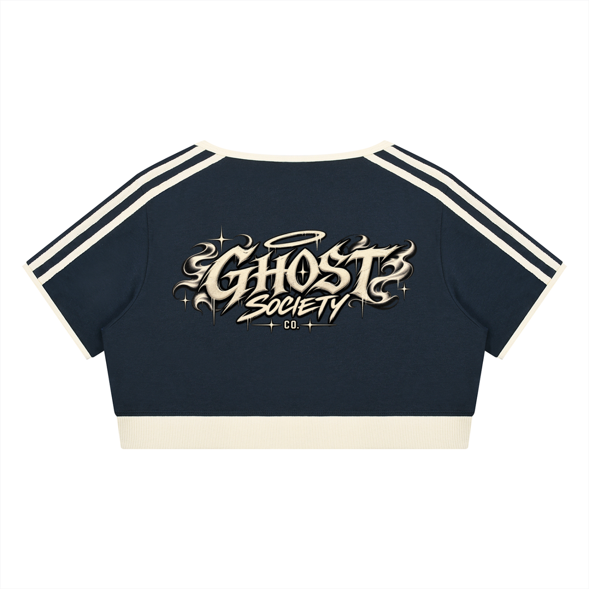 GHOST SOCIETY CO. Women’s Ringer Crop T-Shirt