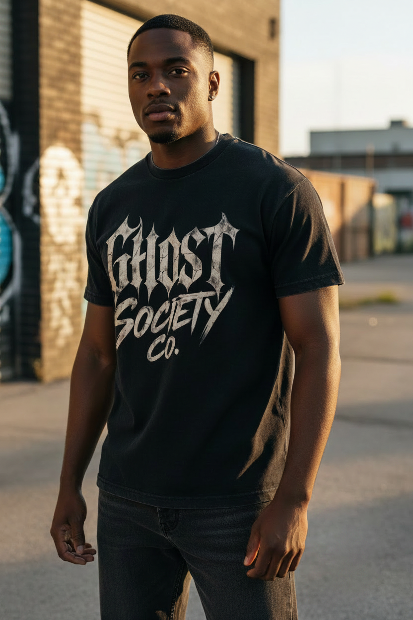 GHOST SOCIETY CO. Reverse Dyed Loose Cotton T-Shirt