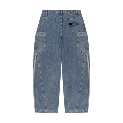 GHOST SOCIETY CO, Women's Vintage Wash Barrel Leg Jeans