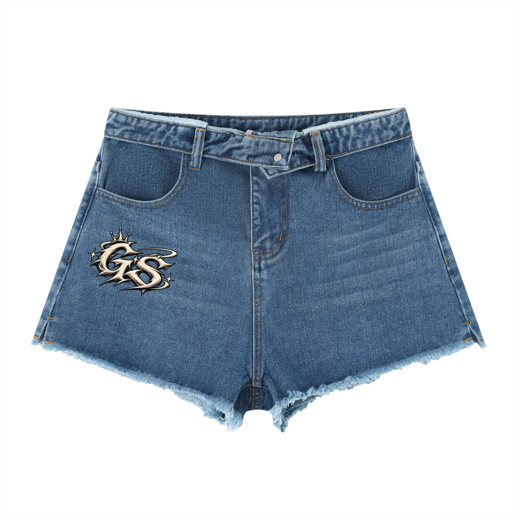 GHOST SOCIETY CO. Women’s Vintage Wash High Rise Denim Shorts