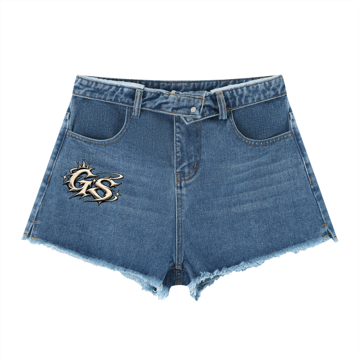 GHOST SOCIETY CO. Women’s Vintage Wash High Rise Denim Shorts