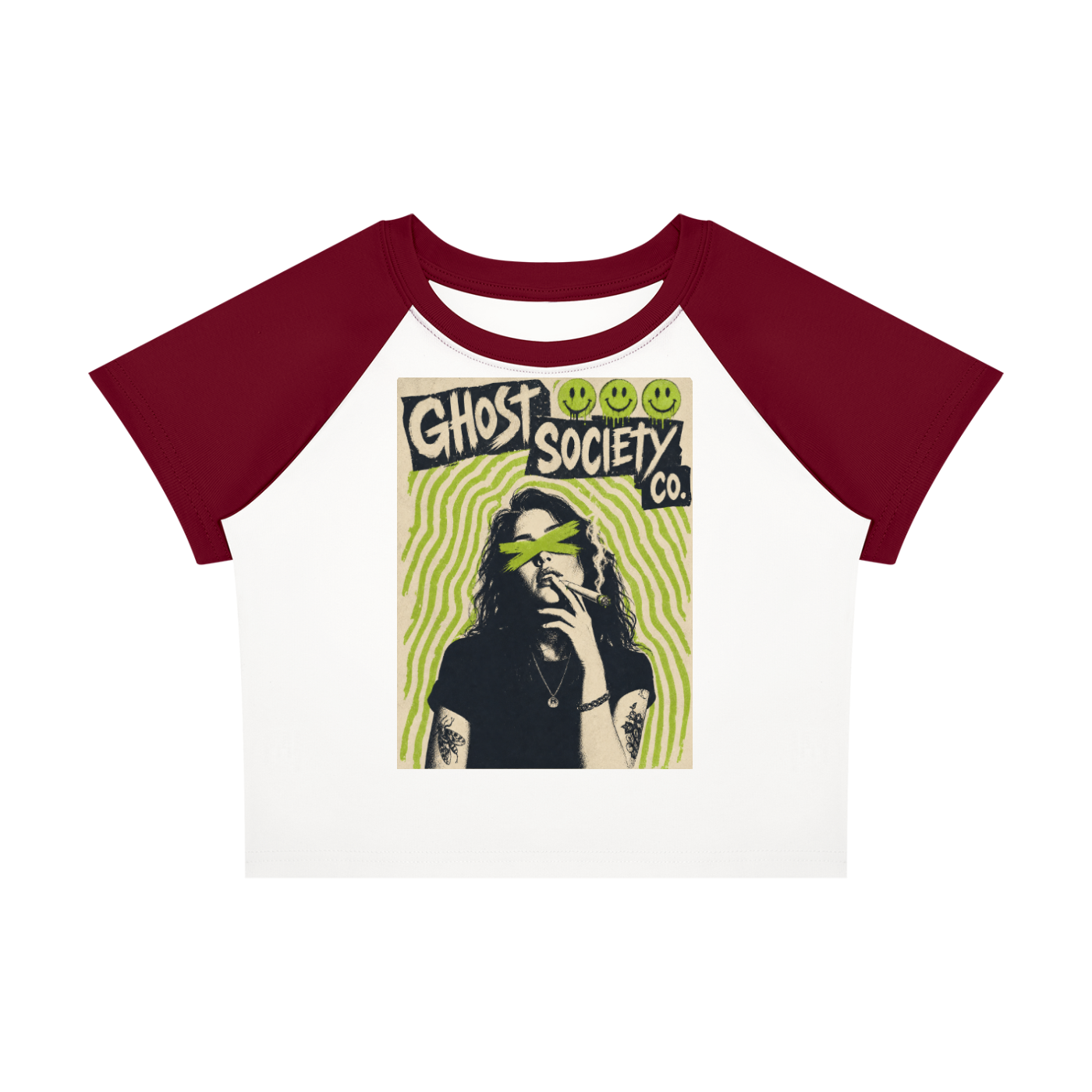 GHOST SOCIETY CO. Women's Raglan Color Block Baby T-Shirt