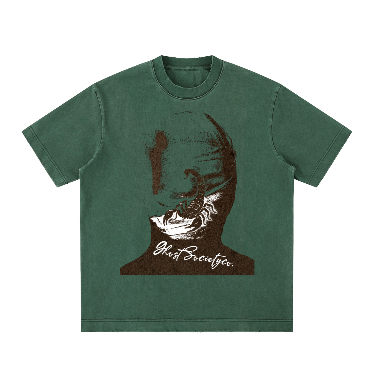 GHOST SOCIETY CO. Heavyweight Vintage Washed Frayed T-Shirt