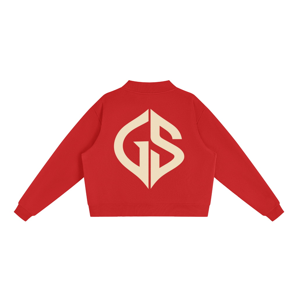 GHOST SOCIETY CO. Essential Fleece Mock-Neck Crew Sweatshirt