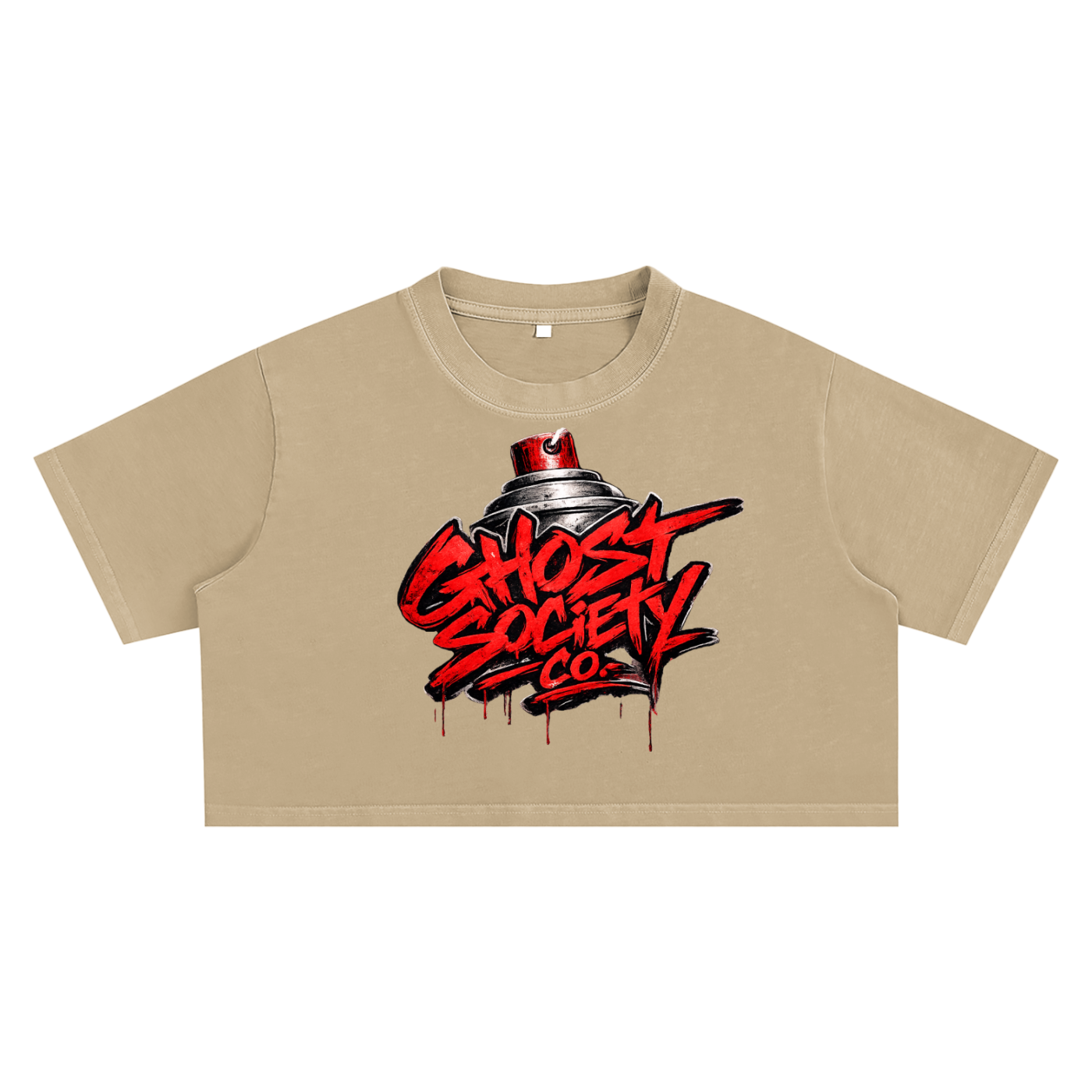 GHOST SOCIETY CO. Snow Washed Crop Top
