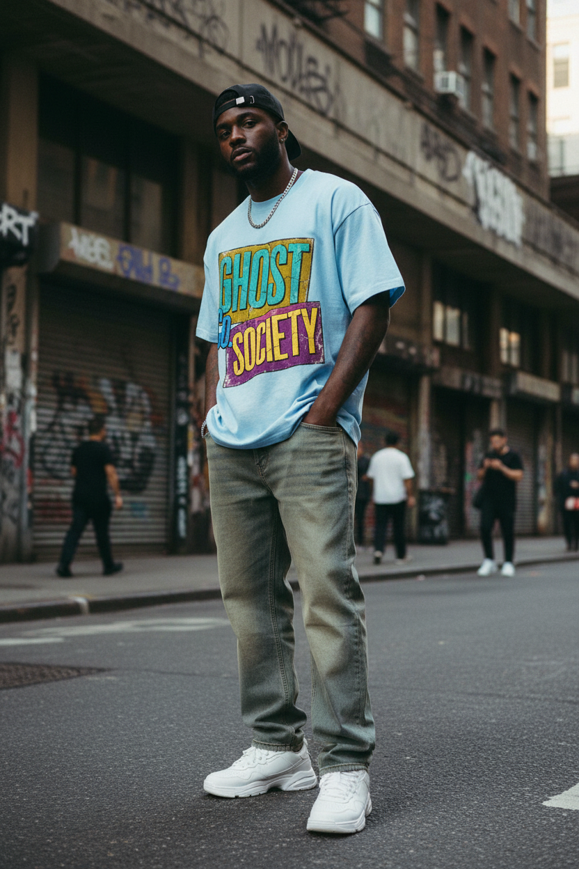 GHOST SOCIETY CO. Sunfade Vintage Washed T-Shirt