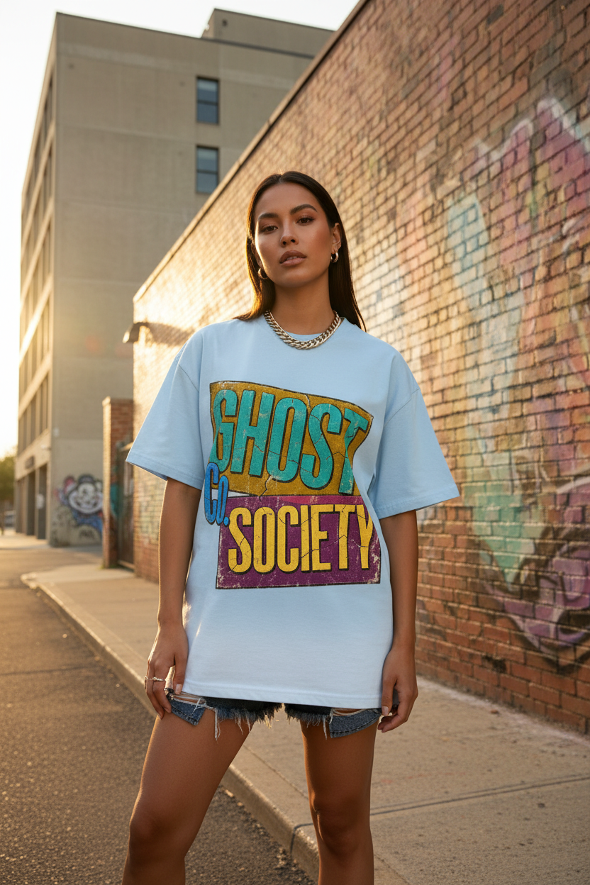 GHOST SOCIETY CO. Sunfade Vintage Washed T-Shirt