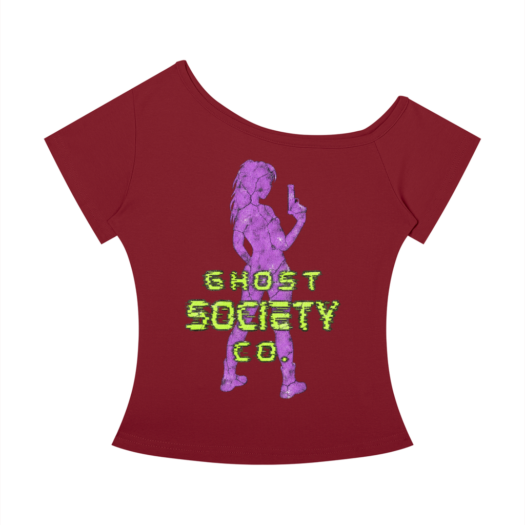 GHOST SOCIETY CO. Women’s Off-the-Shoulder T-Shirt
