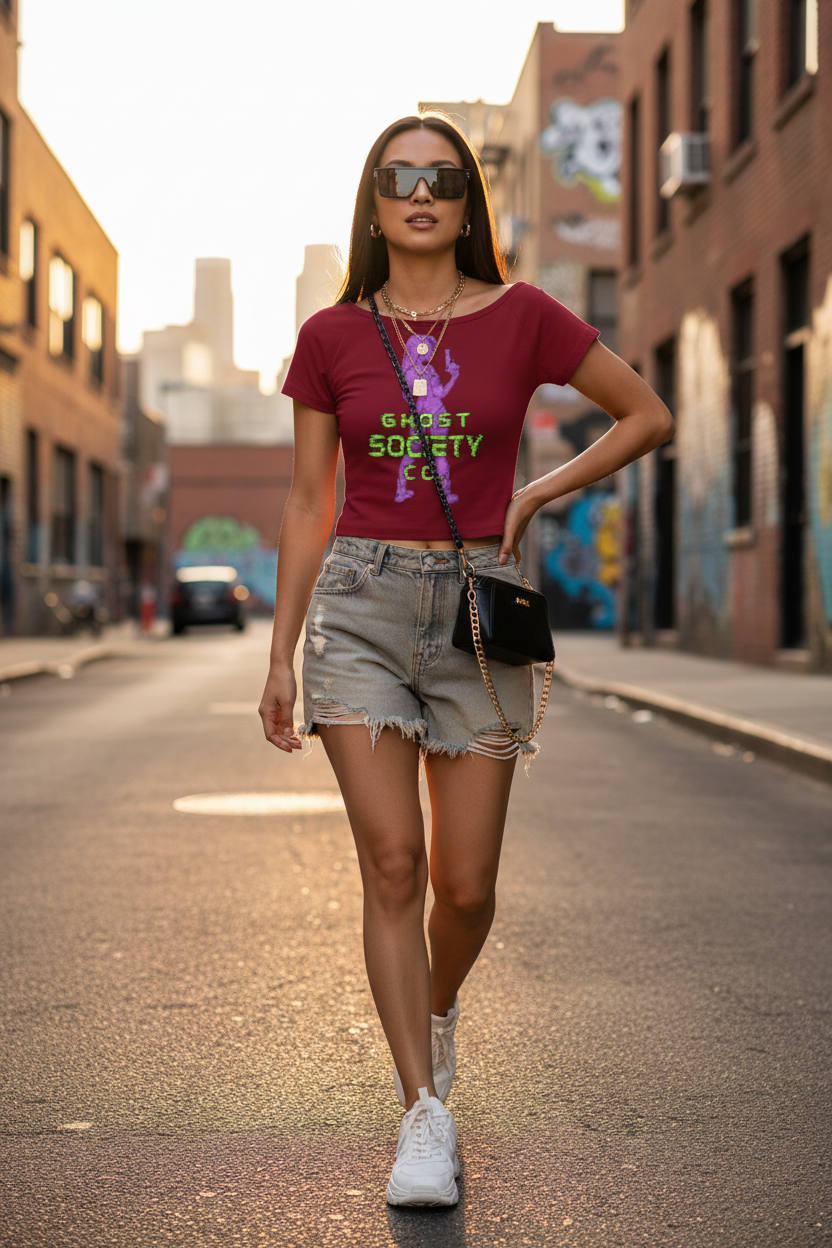 GHOST SOCIETY CO. Women’s Off-the-Shoulder T-Shirt