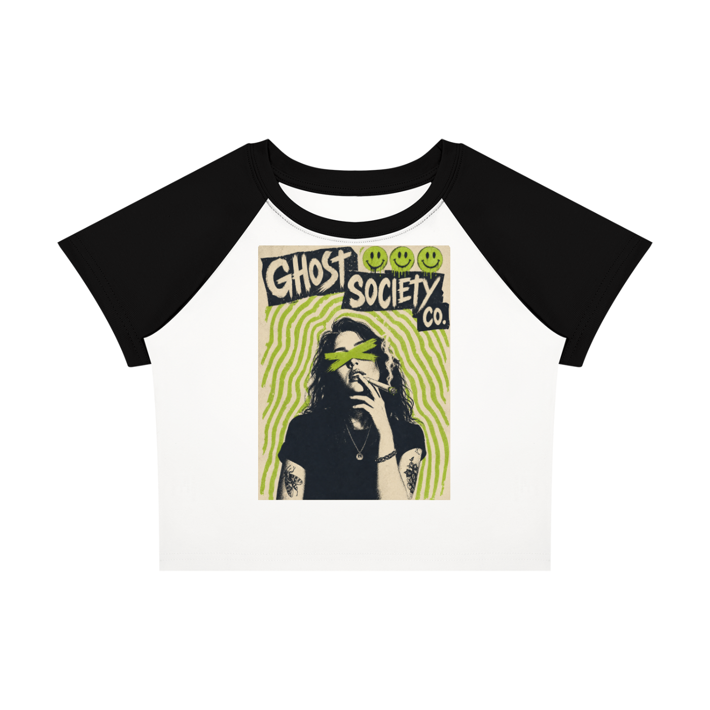 GHOST SOCIETY CO. Women's Raglan Color Block Baby T-Shirt