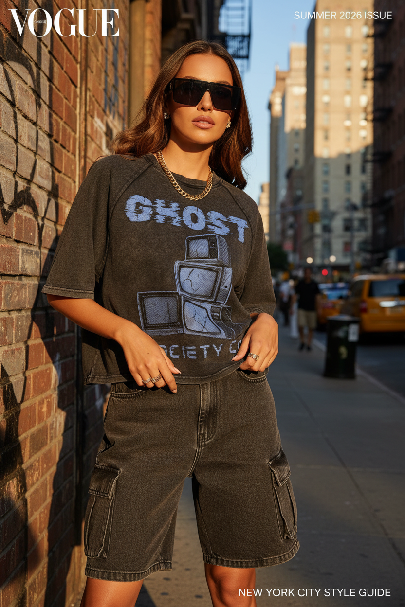 GHOST SOCIETY CO. Snow Washed Hooded Boxy T-Shirt