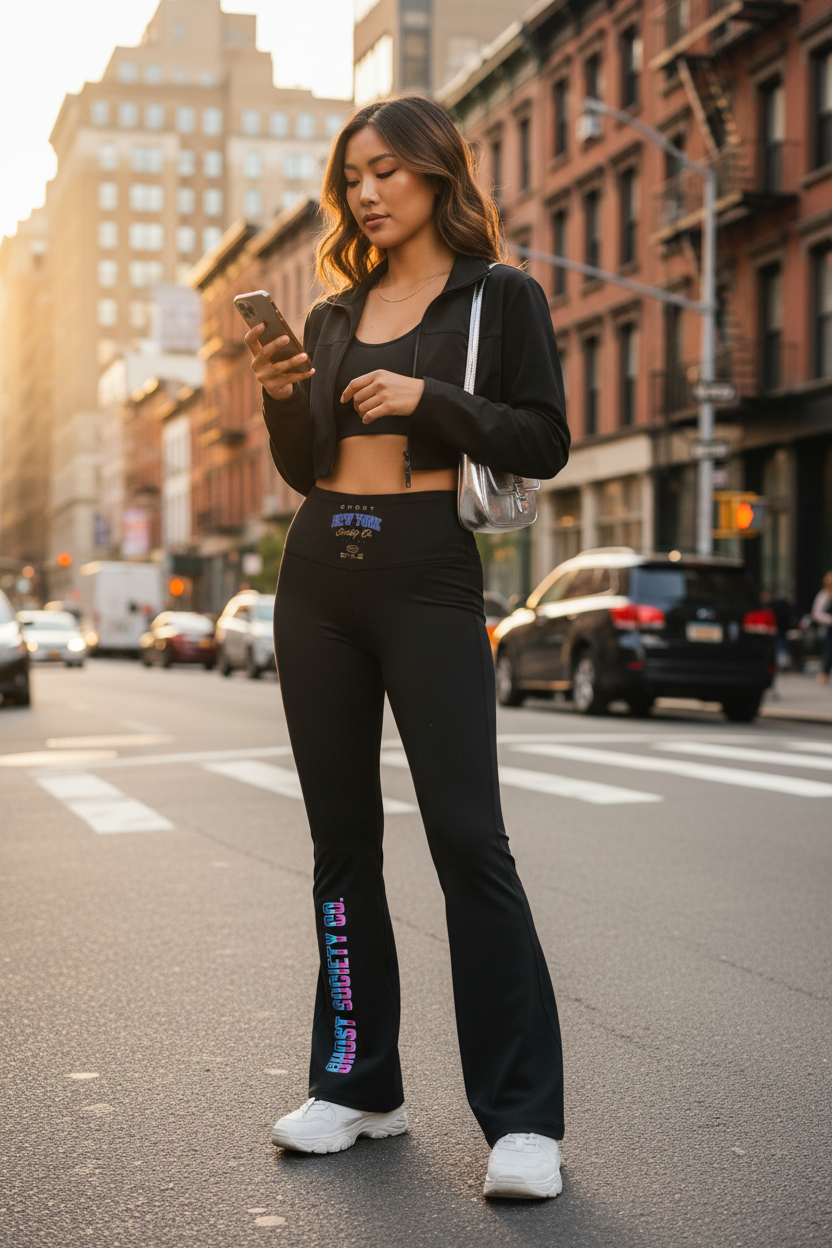 GHOST SOCIETY CO. Women's High Rise Flared Yoga Pants